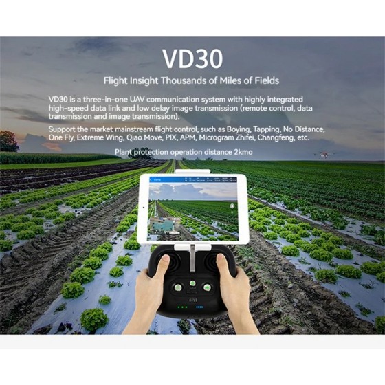 SIYI VD30 Fernbedienung Landwirtschaft licher Pflanzens chutz Aero modelling Drone FPV Multi-Rotor Mapping Digital Transmission